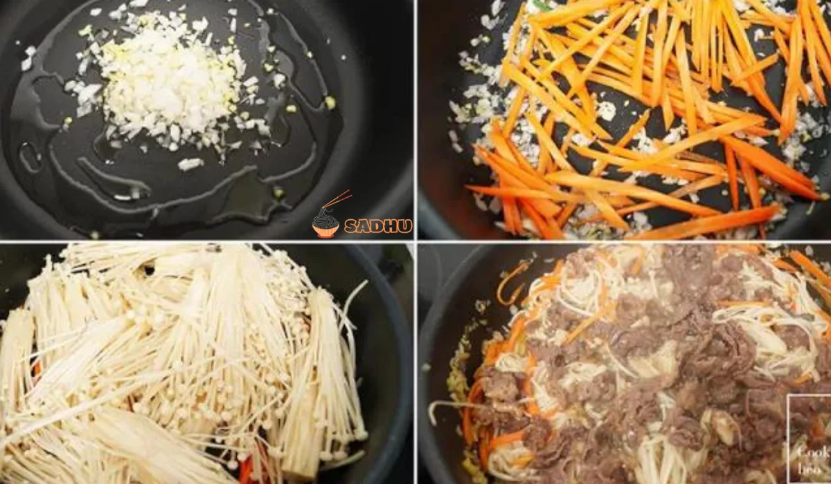 xao-thit-bo-voi-nam-kim-cham-png xào thịt bò với nấm kim châm